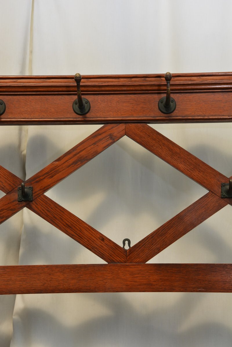 English Victorian Gothic Coat Stand Oak Hall Stand in the Manner Of Pugin - Image 9